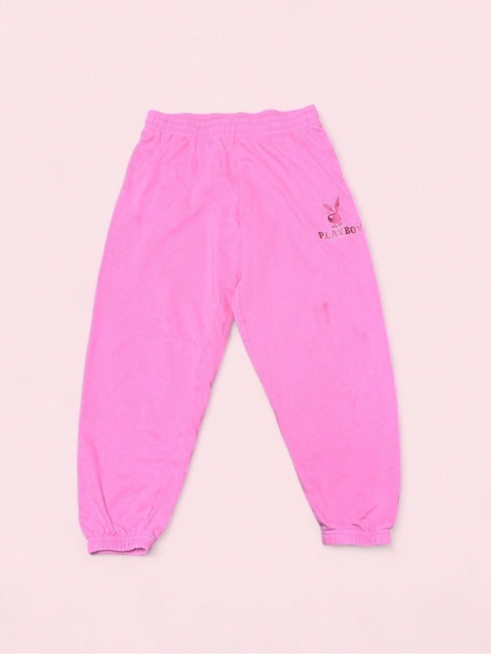 Playboy x PacSun Pink Foldover Sweatpants Y2K McBling Joggers Size Medium